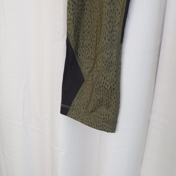 Lululemon Run: Inspire Crop II *Full-On Luxtreme (Mesh) Dottie Green Sz 8 - Picture 6 of 10
